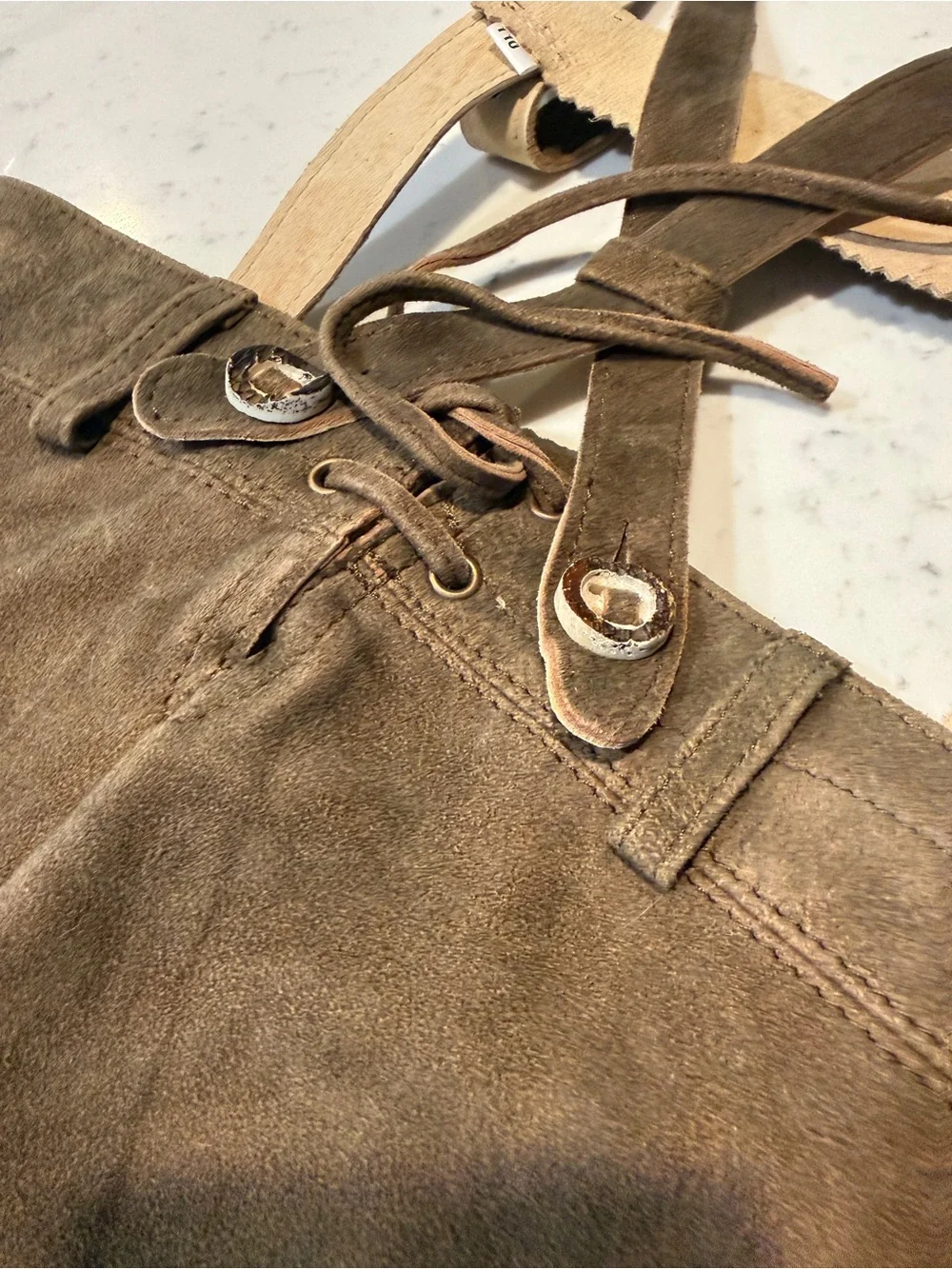 Boys Authentic Lederhosen made with Genuine Leather | 26” waist